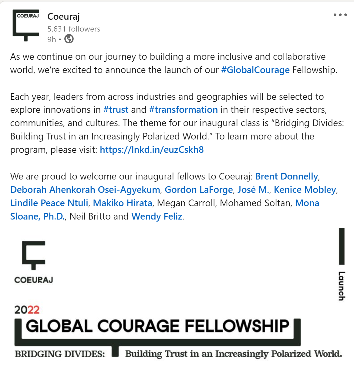 演奏道中記1.13：「グローバル勇気」のフェローシップ