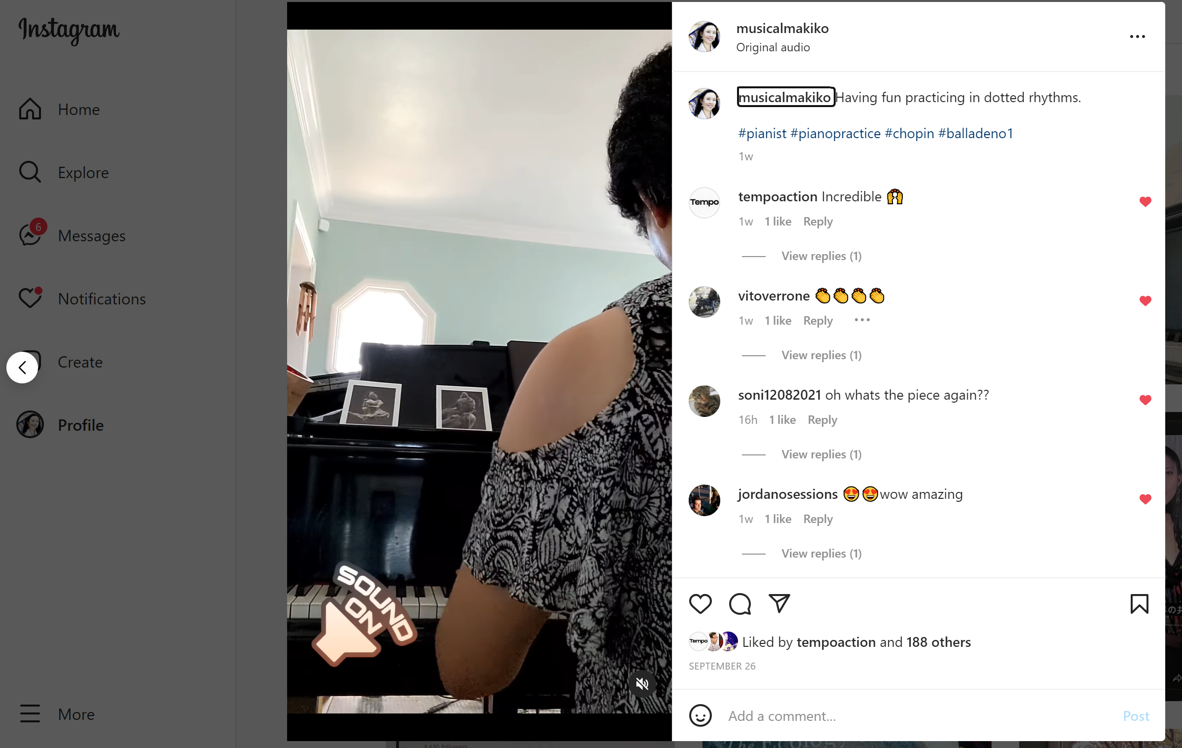 演奏道中記10.6: インスタ、バズる（ちょっとだけ）